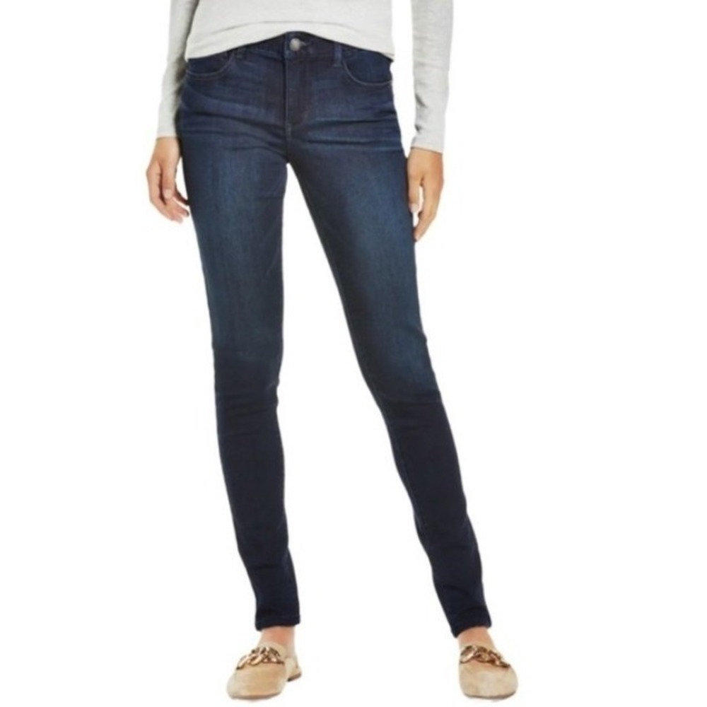 Wit & Wisdom Women's Blue Ab Solution Luxe Touch Ankle Skinny Jeans Petite 6P